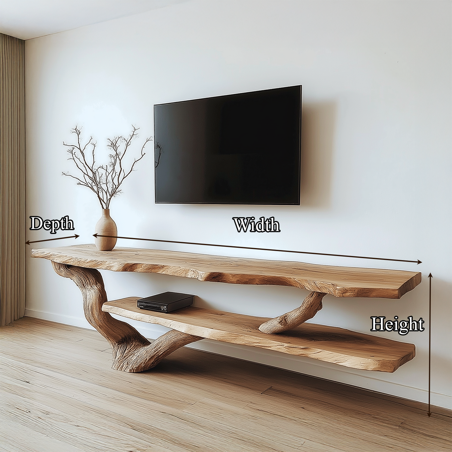 Rustic Live Edge TV Stand Living Room