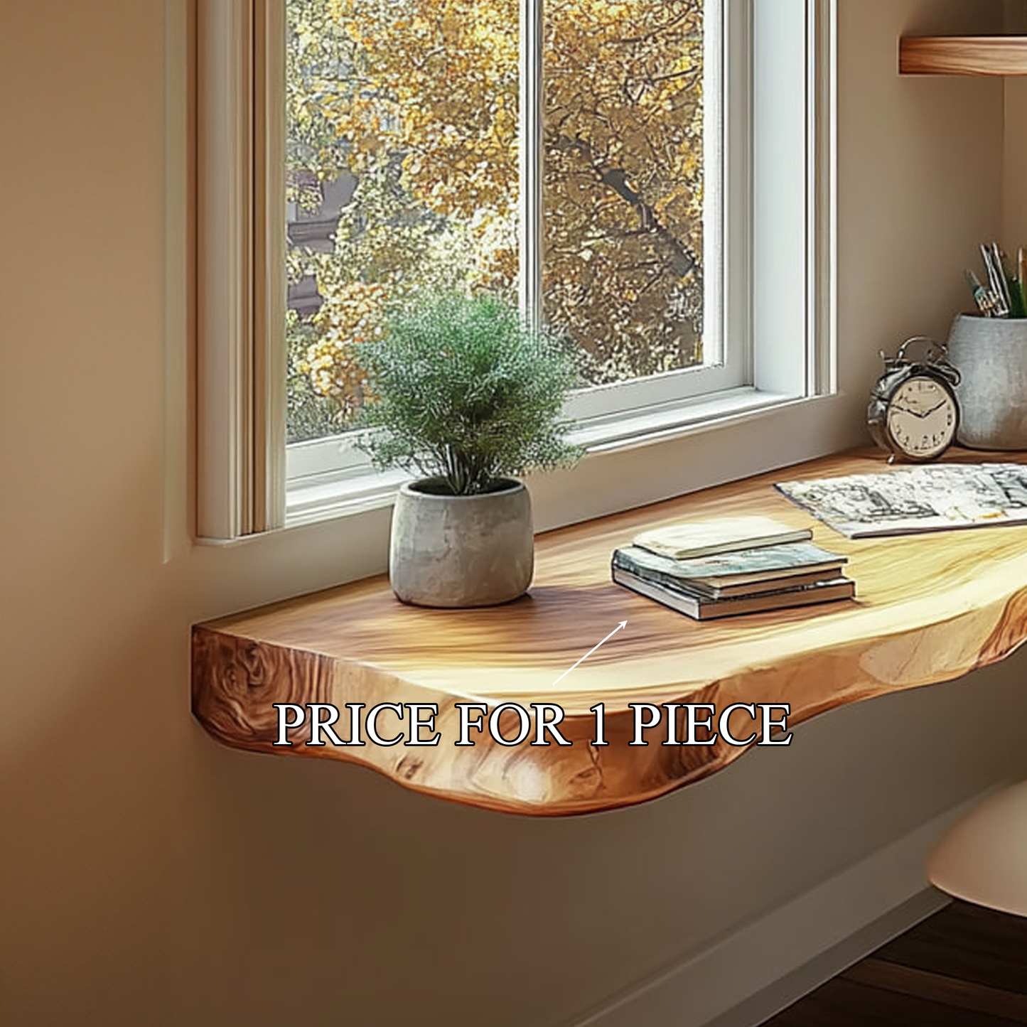 Rustic Floating Desk Shelf Bedroom Or Office