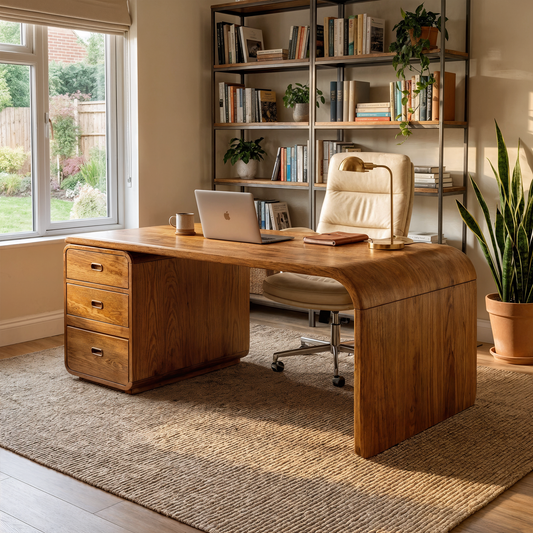 Japandi Harmony Writing Desk Bedroom And Work Room