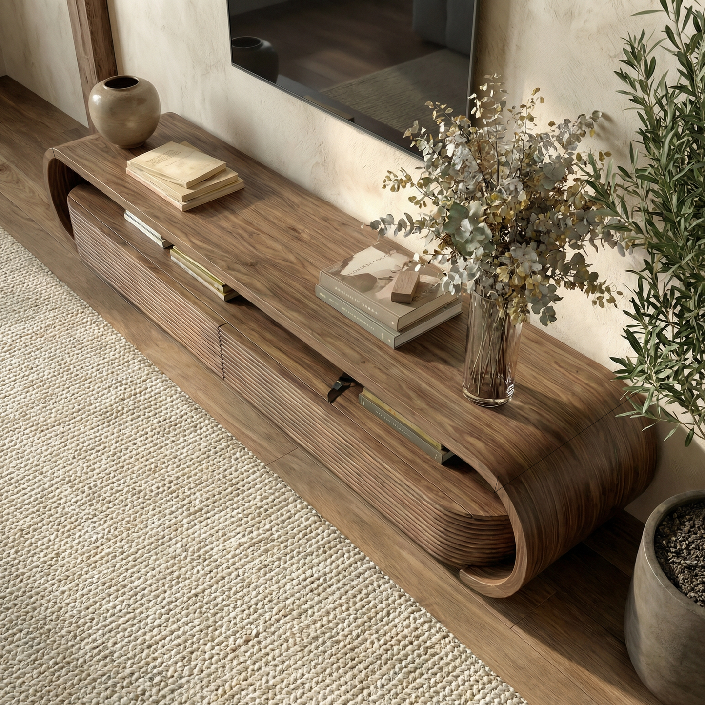 Modern Minimal TV Unit For Living Room And Entertainment Space