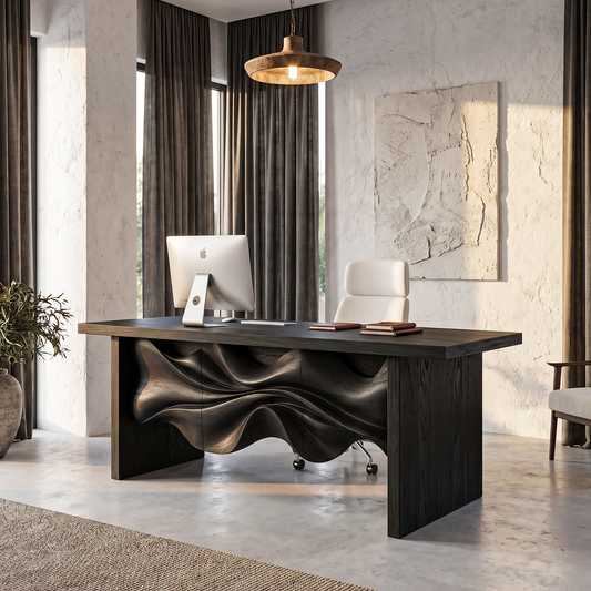 Minimalist Writing Desk Handcrafted Storage Design For Home Office