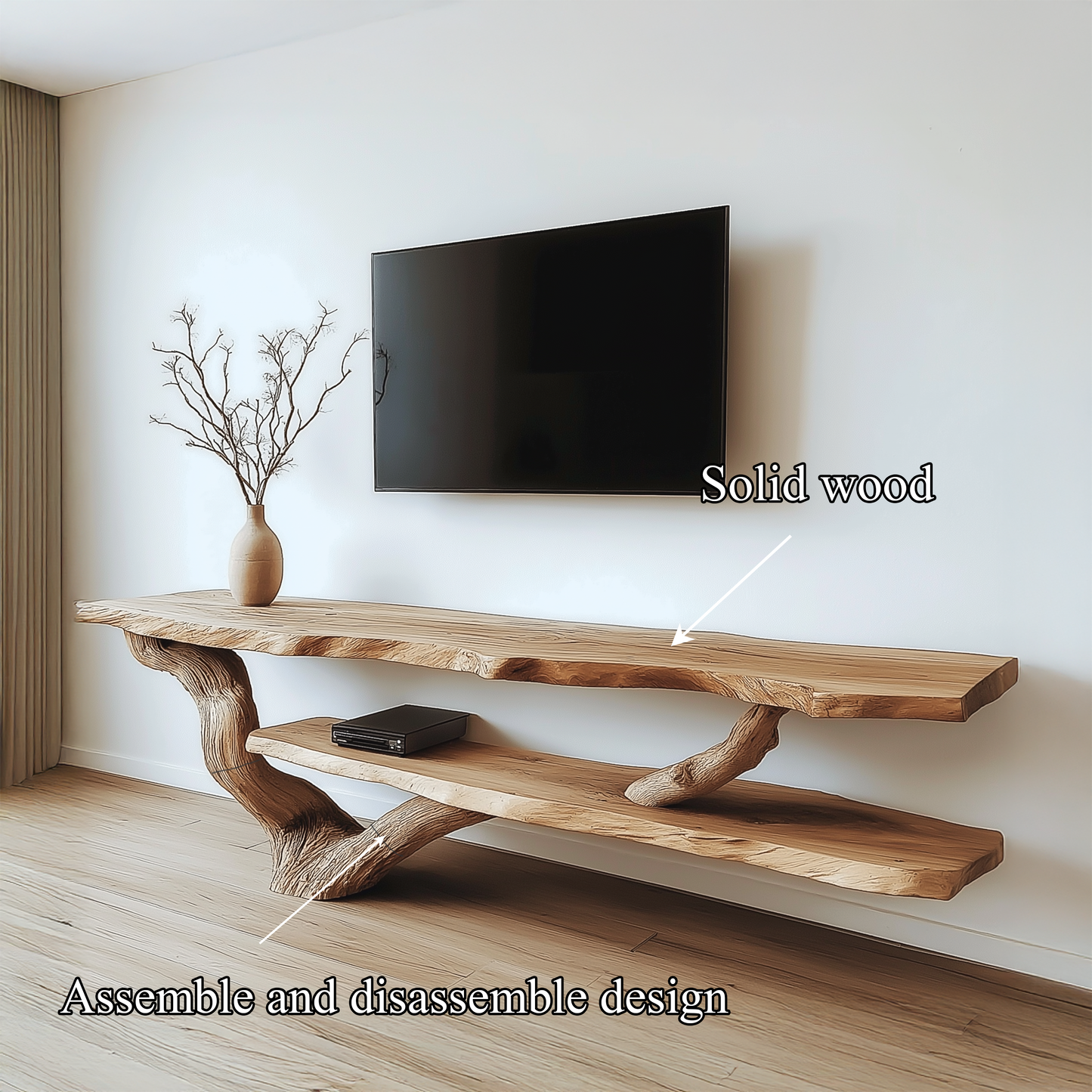 Rustic Live Edge TV Stand Living Room