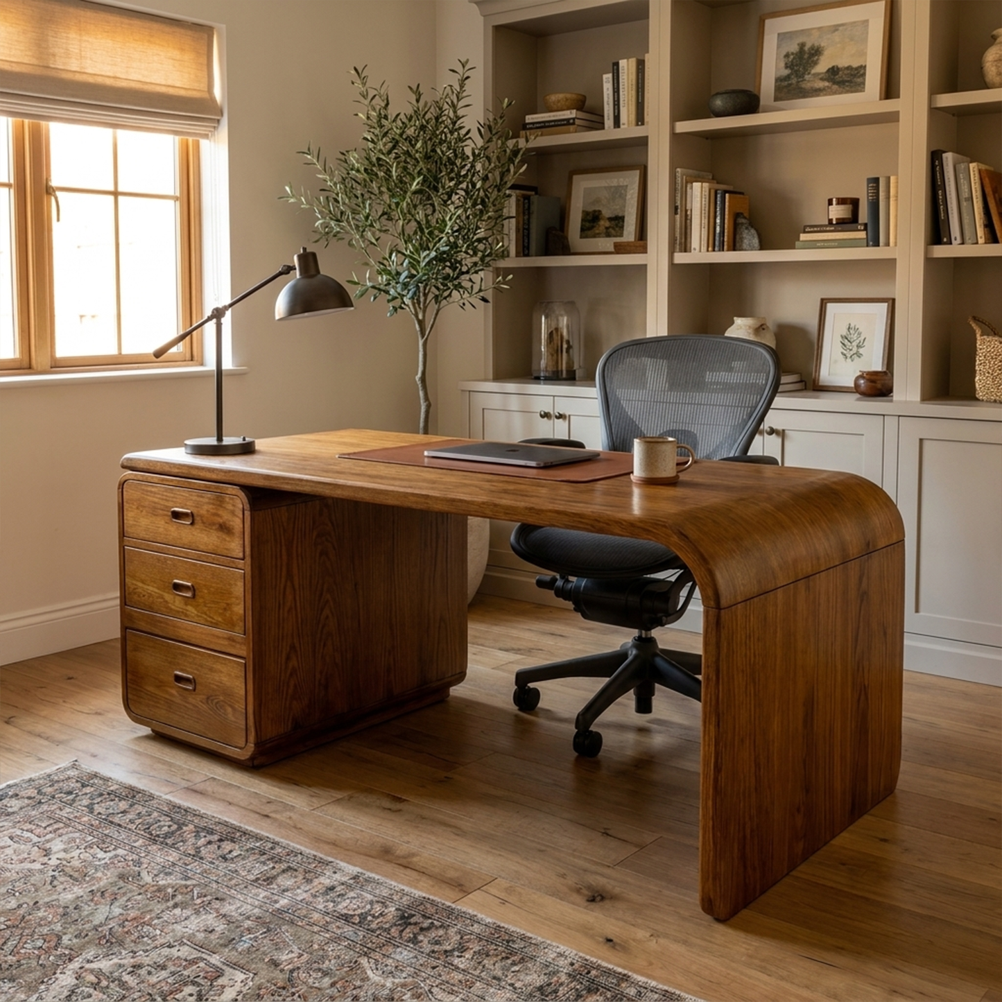 Japandi Harmony Writing Desk Bedroom And Work Room