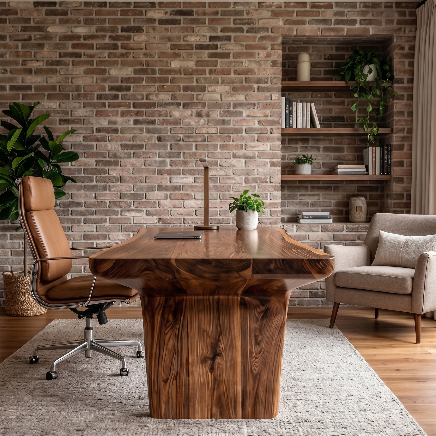Organic Modern Desk For Home Office And Creative Workspace