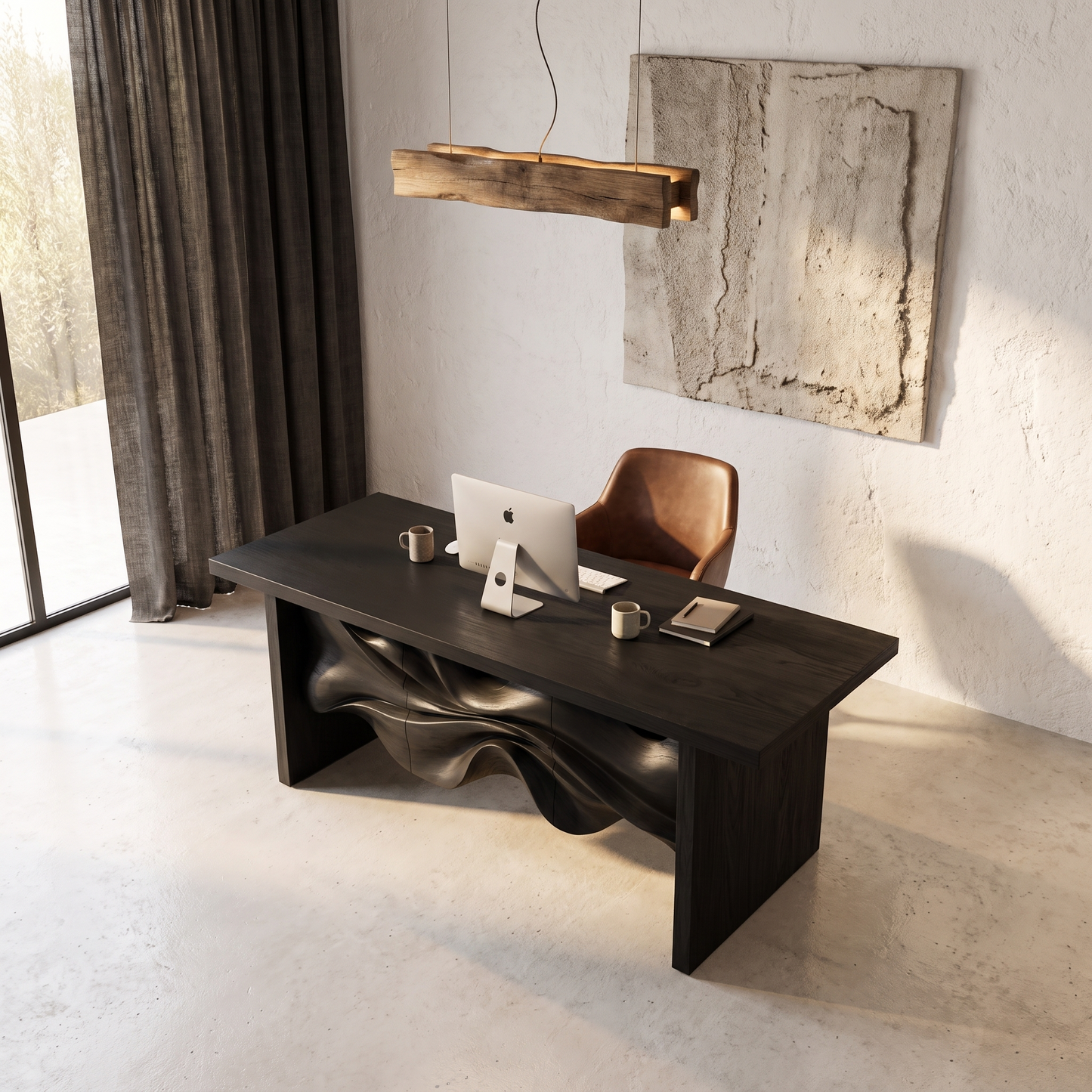 Minimalist Writing Desk Handcrafted Storage Design For Home Office