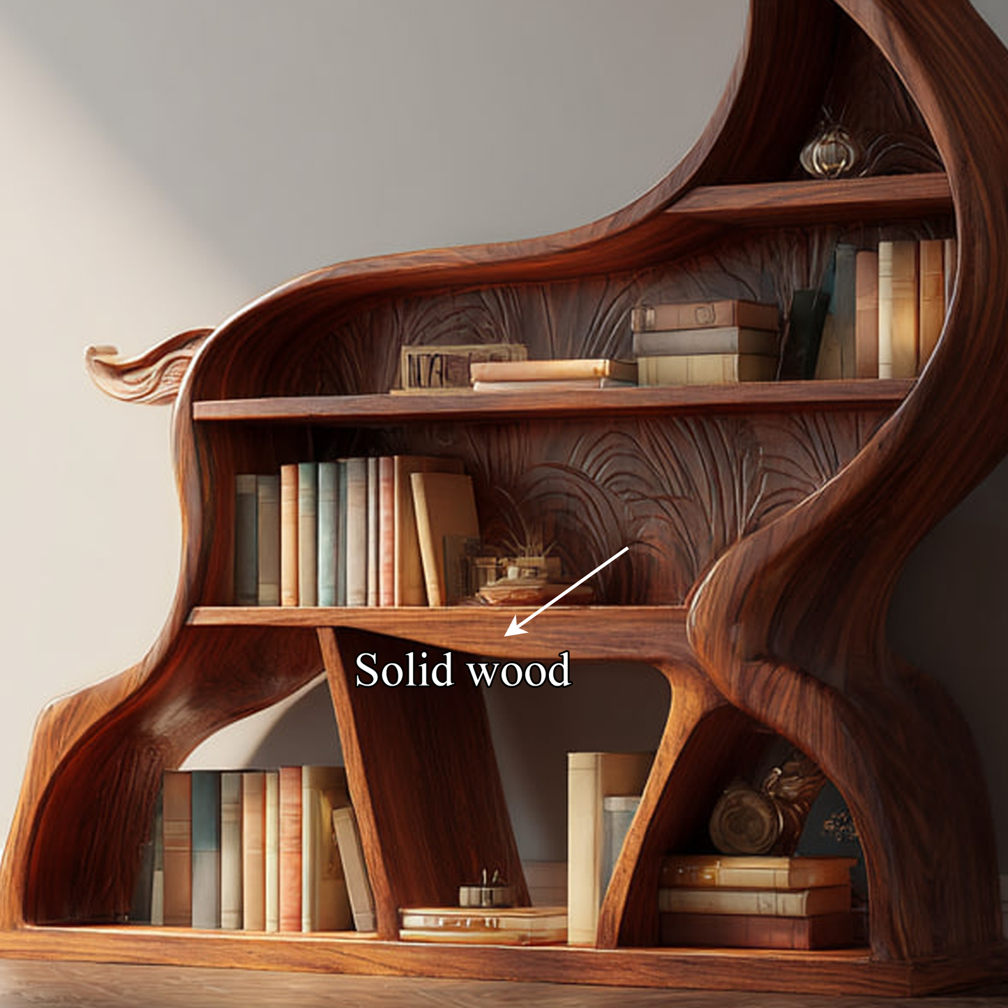 Rustic Deer Themed Bookshelf Farmhouse Entryway Living Room