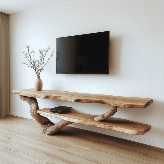 Rustic Live Edge TV Stand Living Room